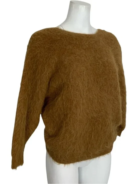 Ba&sh Pull Fill Jumper Sweater M Marron Alpaca Pullover Twist Back NEW - Picture 5 of 13